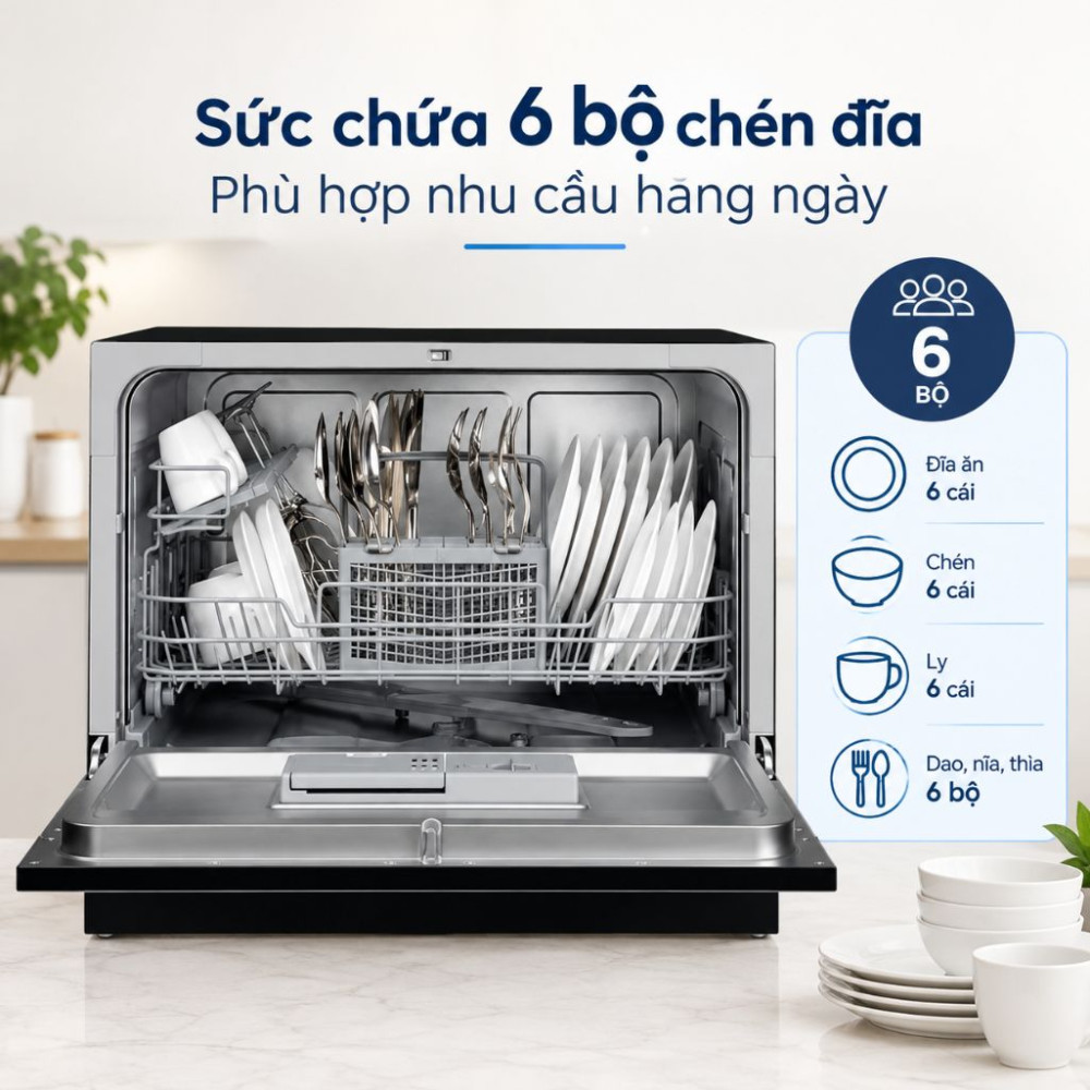 Máy rửa bát để bàn Electrolux EFC1660MB - Hàng chính hãng