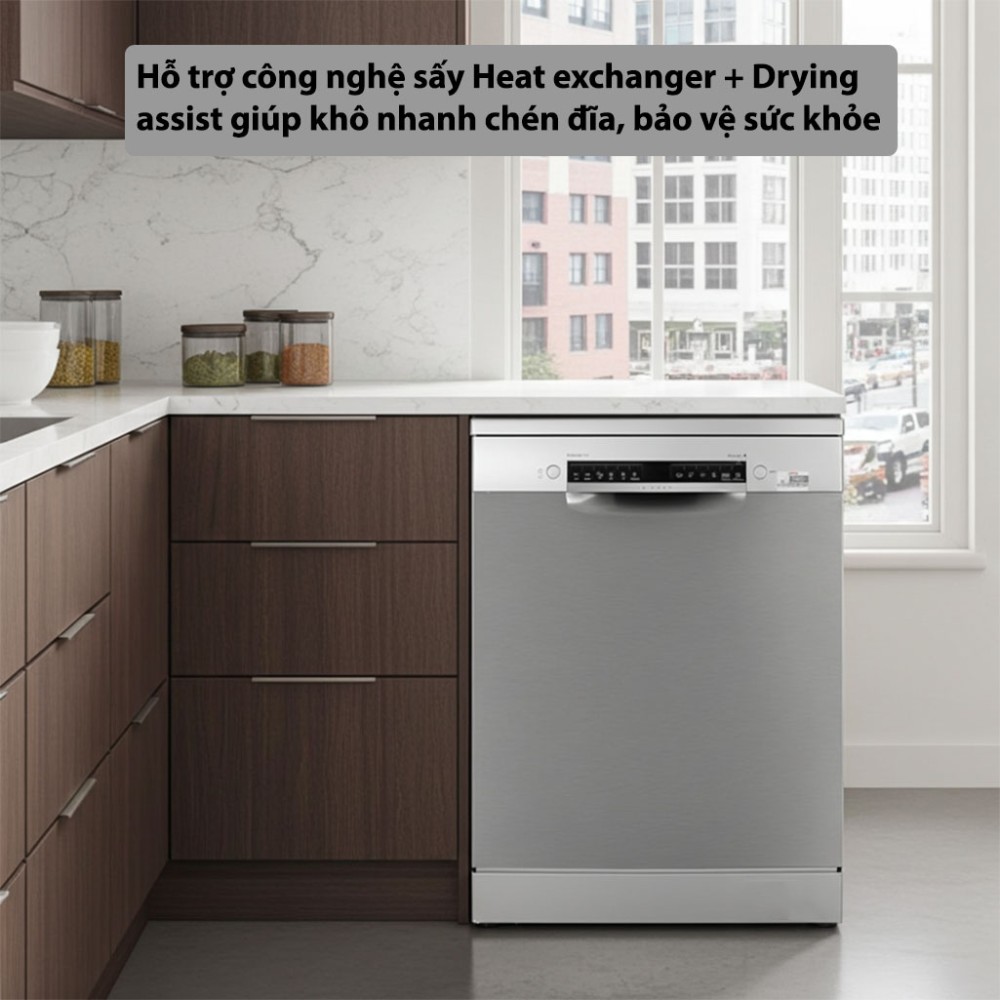 Máy rửa bát độc lập Bosch SMS4EMI06E - Hàng chính hãng