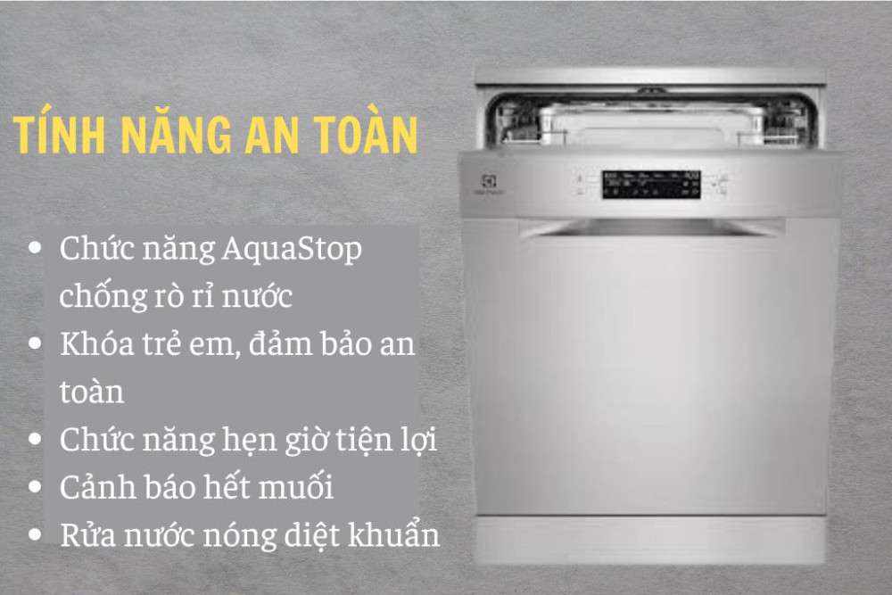Máy được trang bị nhiều tính năng an toàn vượt trội