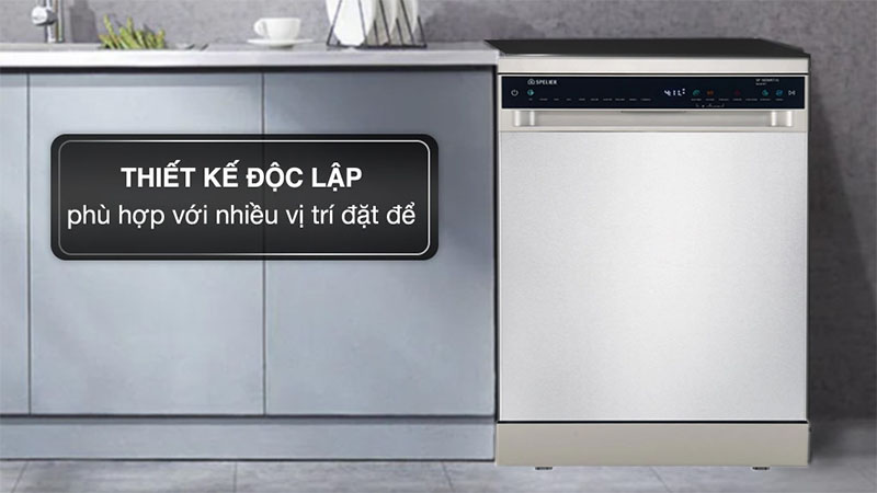 Thiết kế của Máy rửa bát độc lập Spelier SP-16DWKT/G