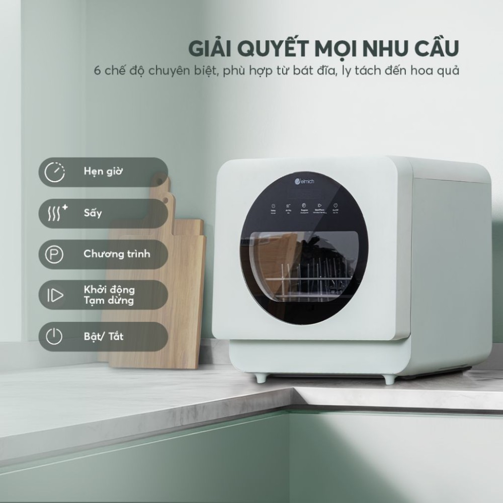 Máy rửa bát Elmich DWE9382 - Hàng chính hãng