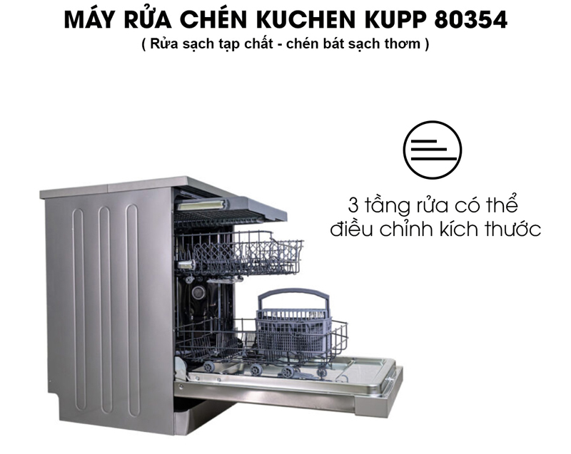 Máy rửa bát độc lập Kuchen KUPP-80354 - Hàng chính hãng