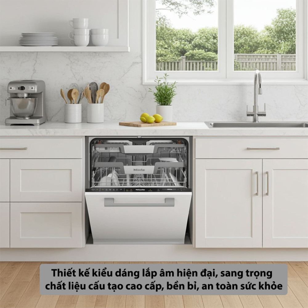 Máy rửa bát âm tủ Miele G 7650 SCVi AutoDos thiết kế hiện đại, chất liệu bền bỉ
