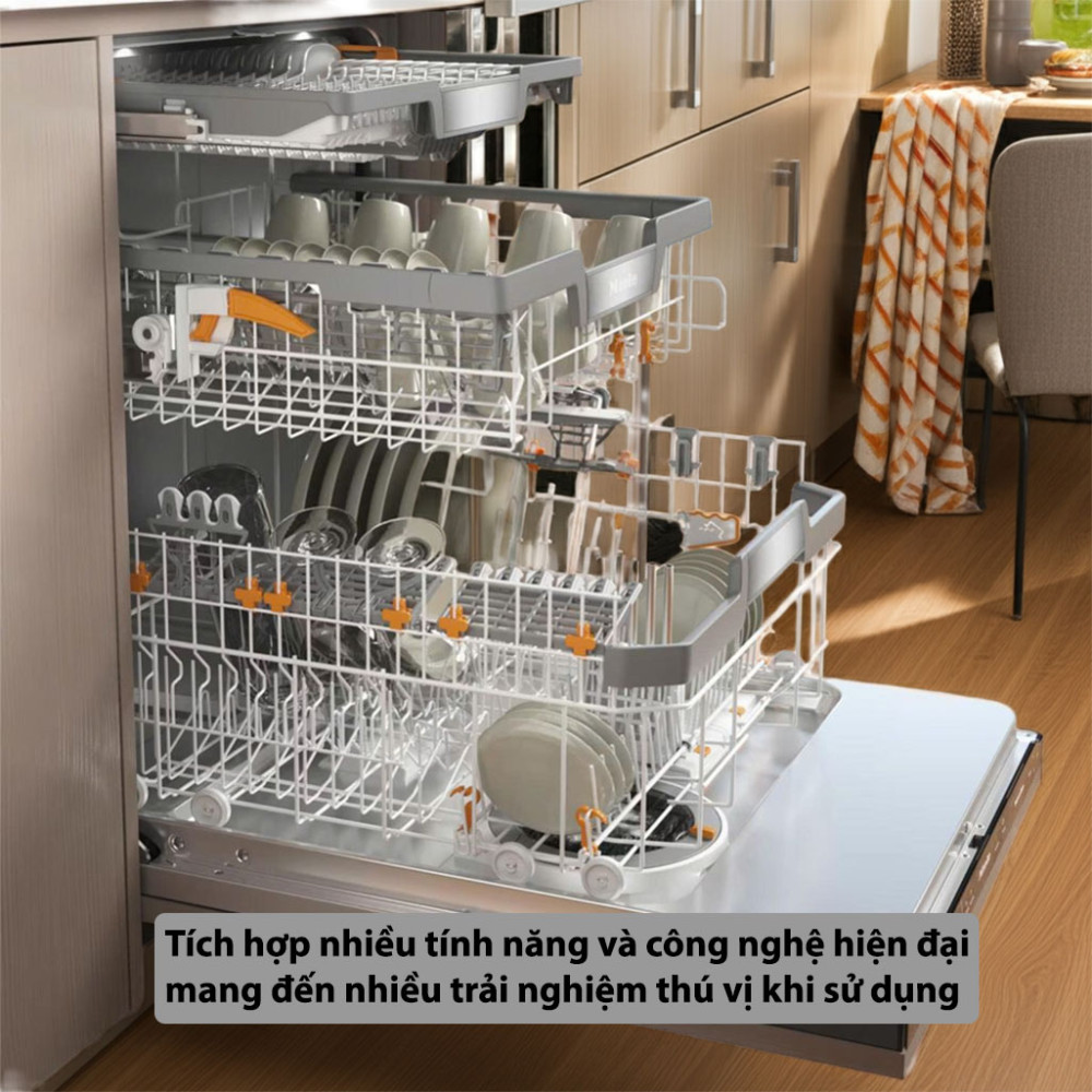 Máy rửa chén âm tủ toàn phần Miele G-7797 SCVi XXL AD 125 Gala Ed được tích hợp nhiều tính năng tiện ích và công nghệ hiện đại