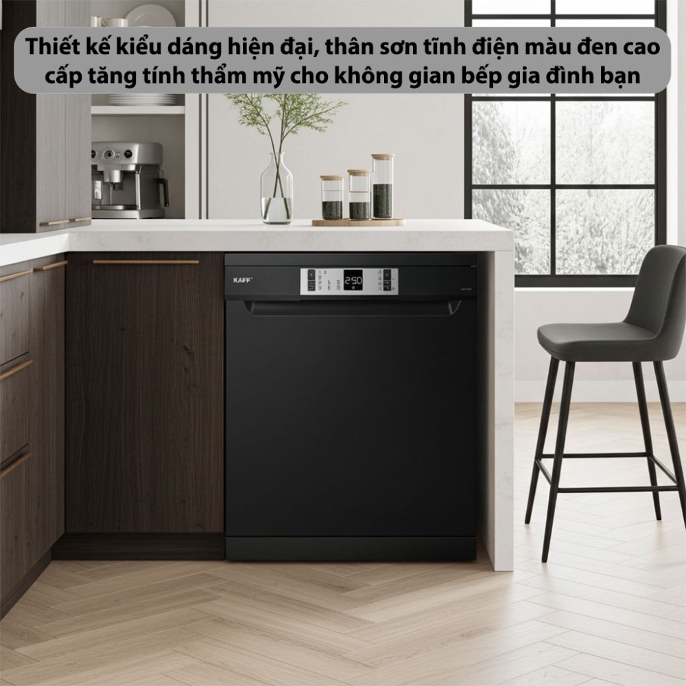 Máy rửa chén bán âm Kaff KF-CARYA1FB - Hàng chính hãng