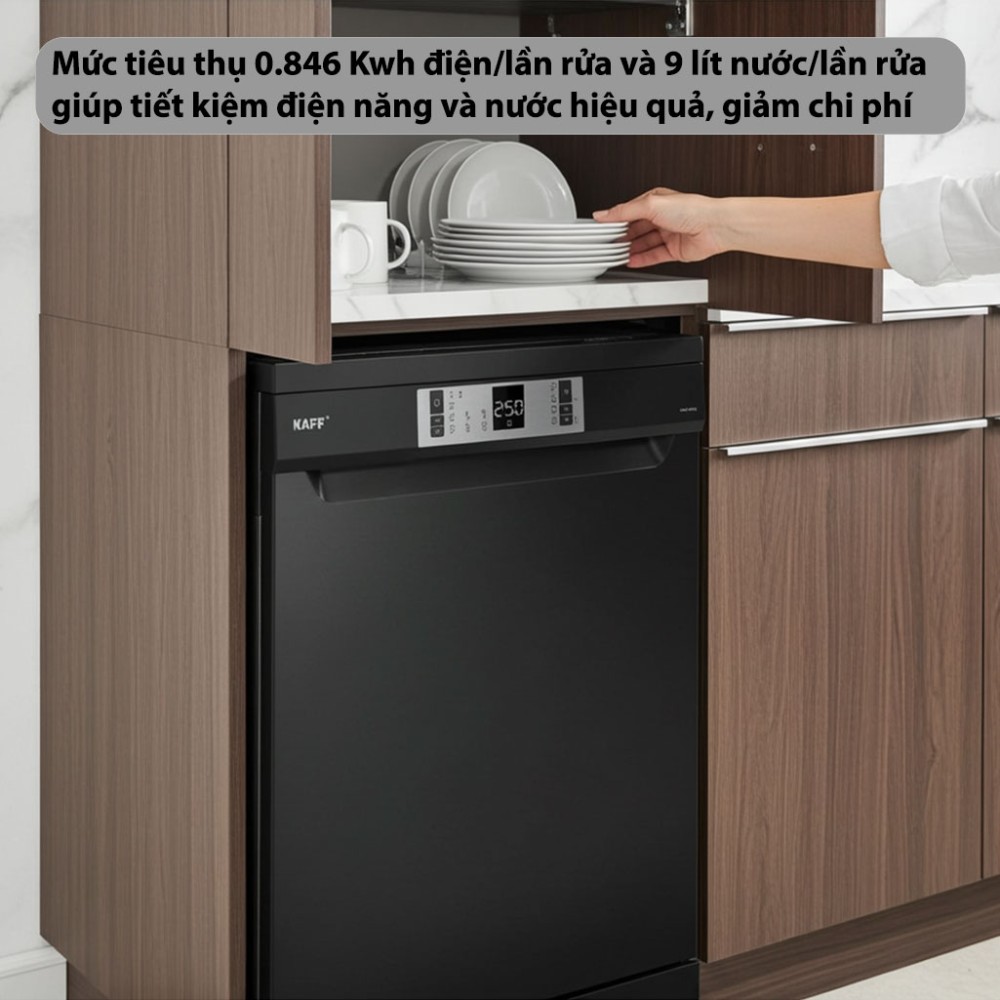 Máy rửa chén bán âm Kaff KF-CARYA1FB - Hàng chính hãng