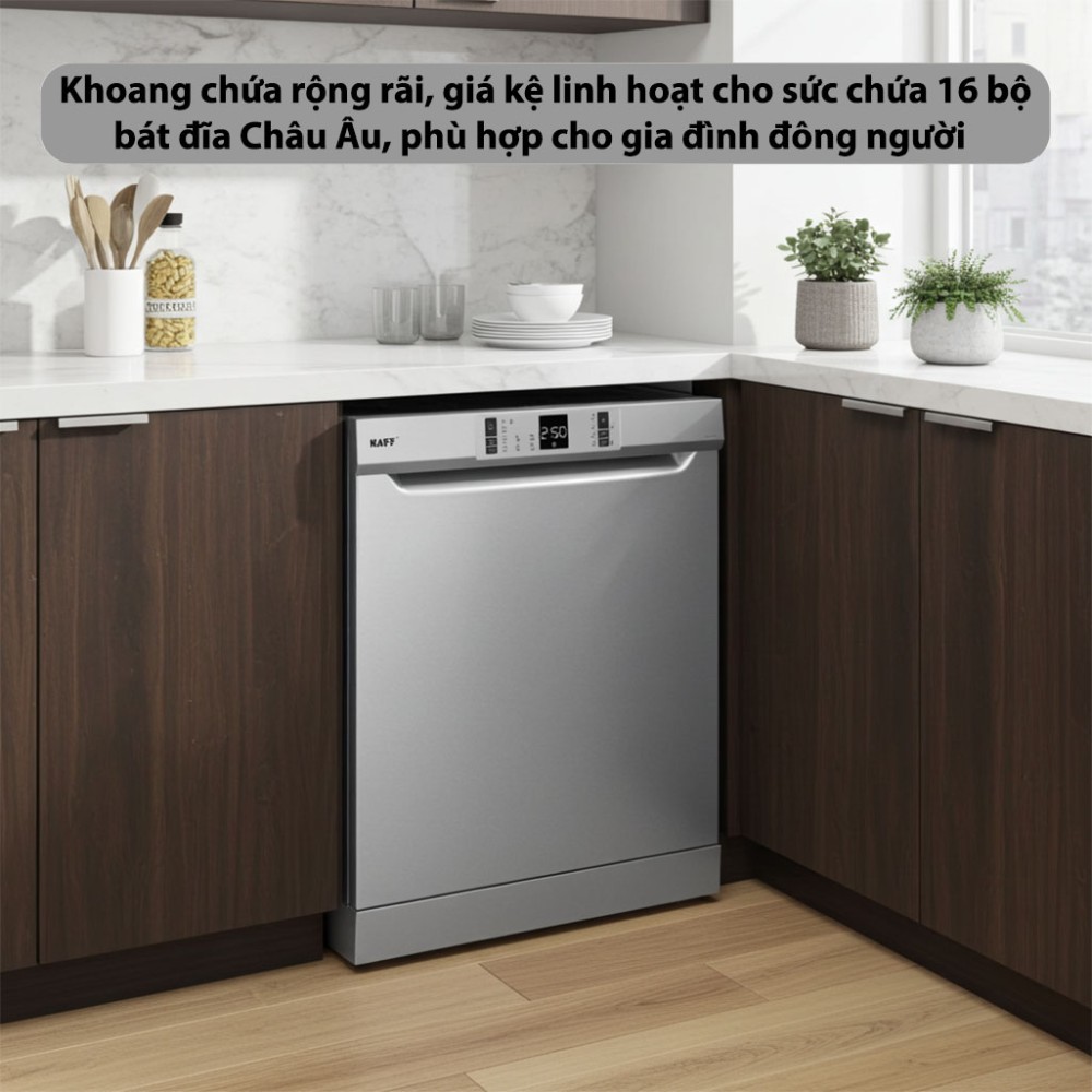 Máy rửa chén bán âm Kaff KF-CARYA1FS - Hàng chính hãng