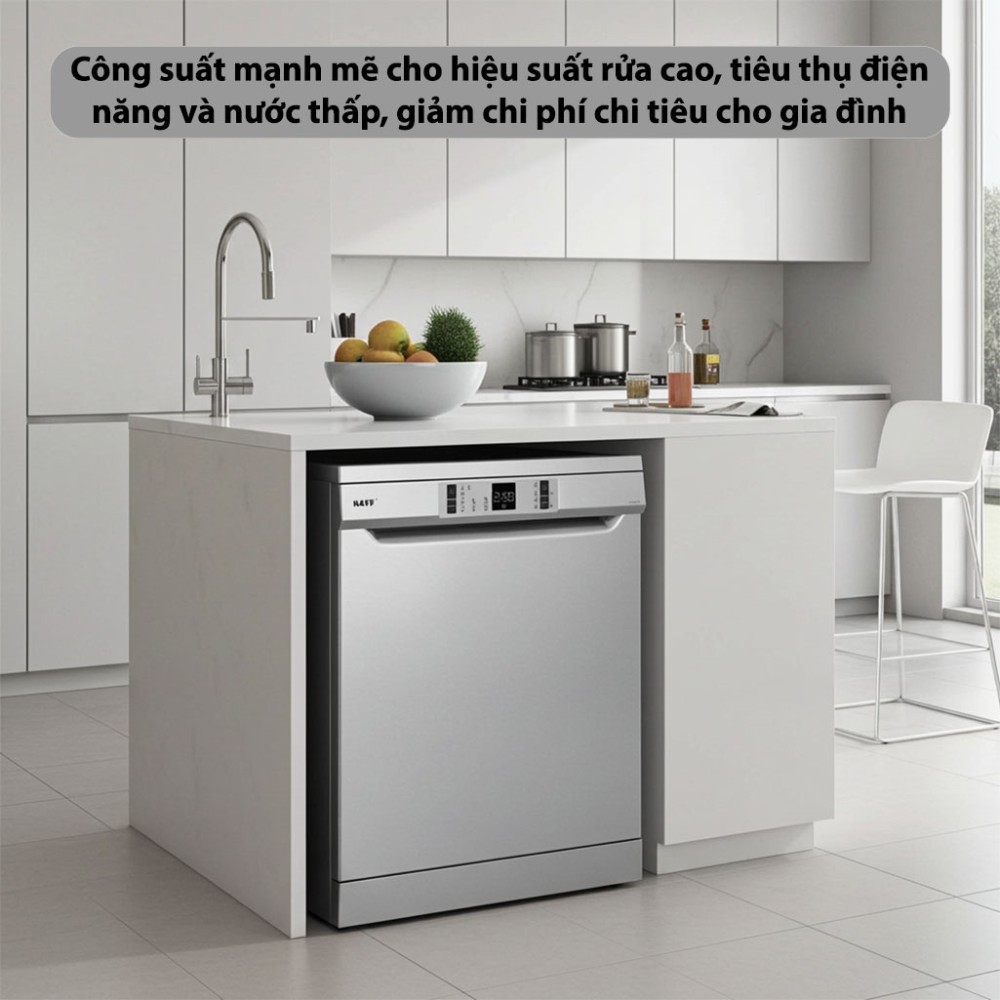 Máy rửa chén bán âm Kaff KF-CARYA1FS - Hàng chính hãng