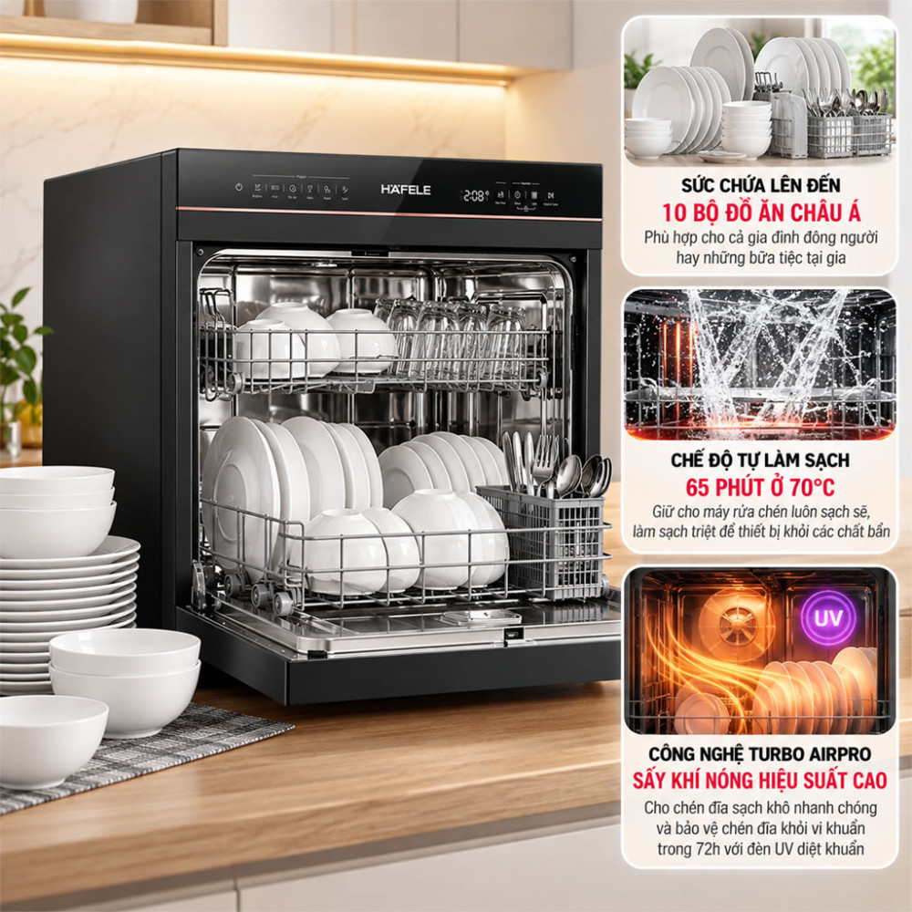 Máy rửa chén để bàn Hafele HDW-T5532B (538.21.341) - Hàng chính hãng