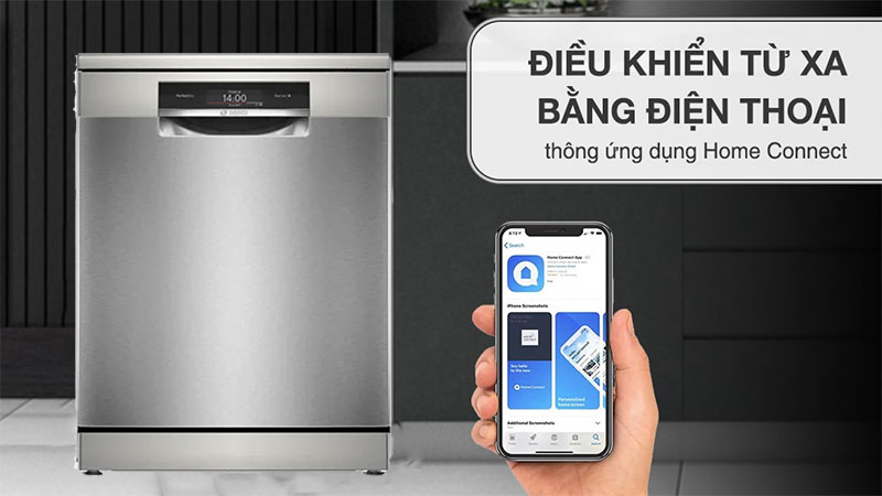 Công nghệ Home Connect của Máy rửa bát độc lập Bosch SMS8TCI01E