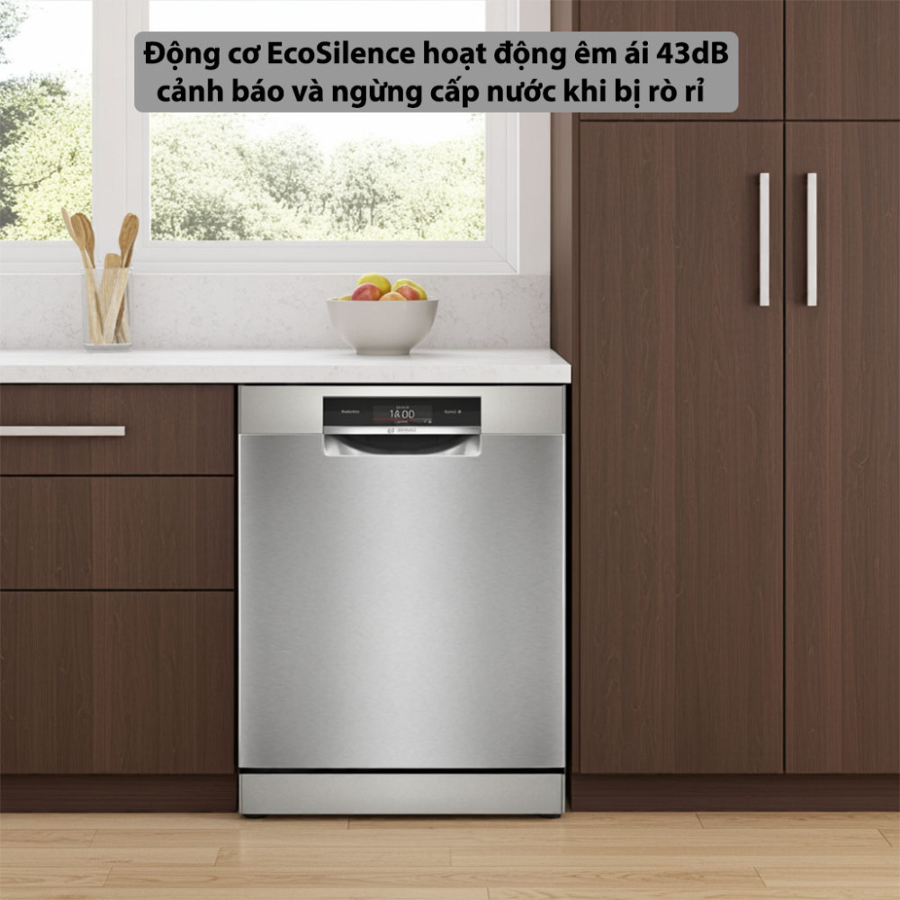 Máy rửa chén độc lập Bosch SMS8TCI04E Serie 8 động cơ bền bỉ, hoạt động êm ái và ổn định