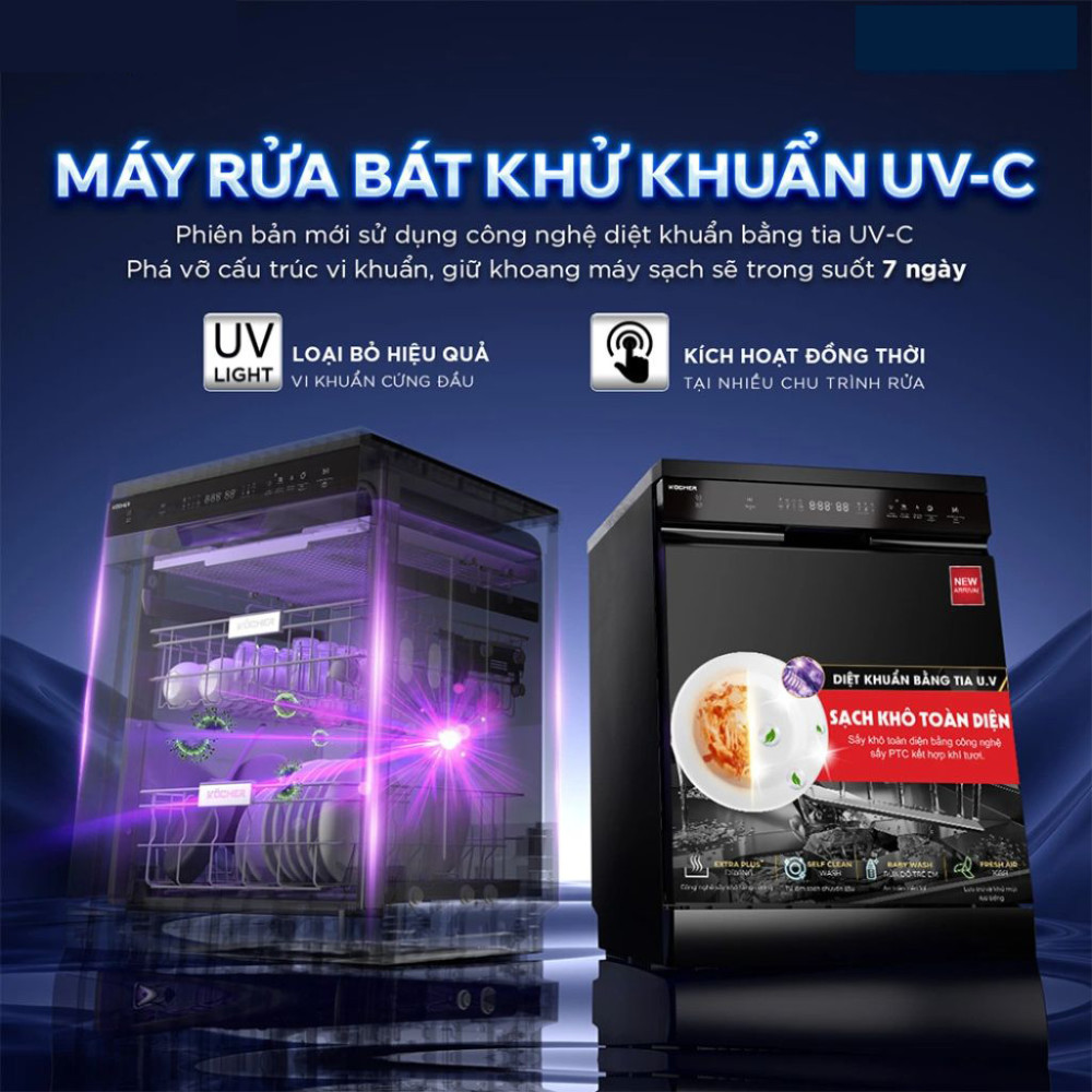 Máy rửa chén độc lập Kocher X15U - Hàng chính hãng