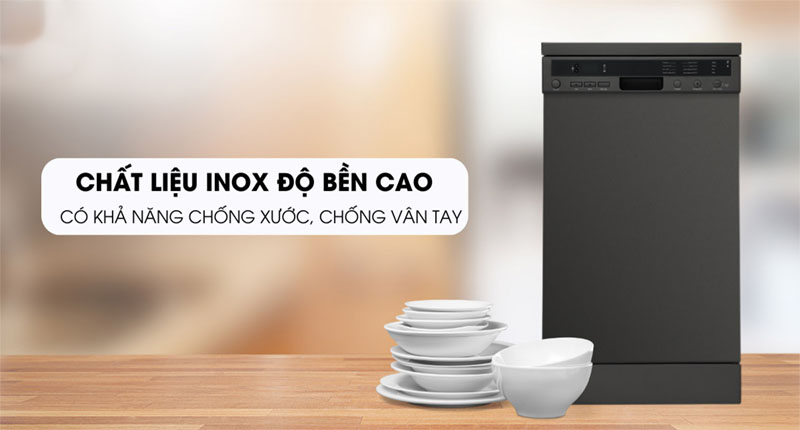 Chất liệu cấu tạo của Máy rửa chén độc lập Malloca MDW10-BS08FS