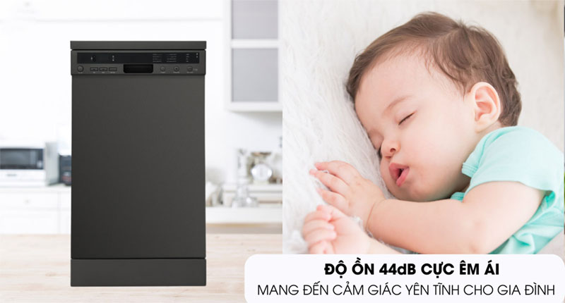 Độ ồn của Máy rửa chén độc lập Malloca MDW10-BS08FS