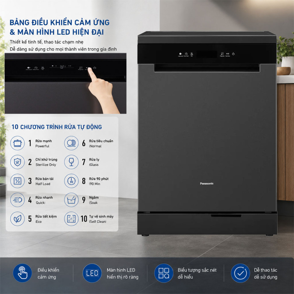 Máy rửa chén độc lập Panasonic NP-FMK16XEVN - Hàng chính hãng