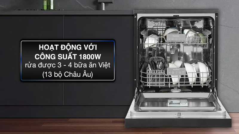 Dung tích chứa lên tới 13 bộ bát đĩa châu Âu