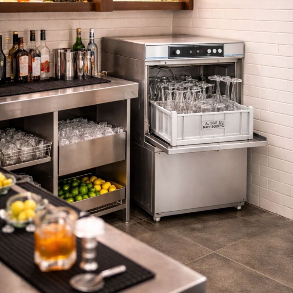 Máy rửa chén ly quầy bar Asber GM-500DD - Hàng chính hãng