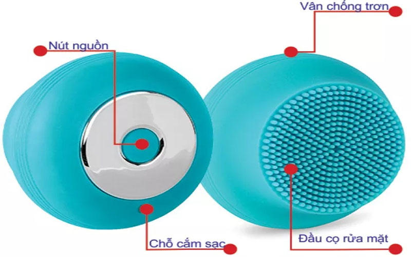 Thiết kế của Máy rửa mặt công nghệ siêu âm Sonicleanse Glo Belle Rio FADM