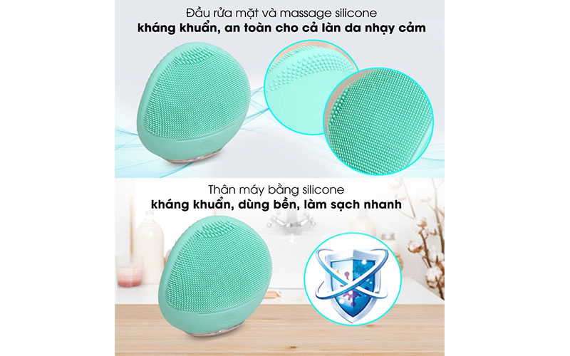 Máy rửa mặt cho da nhạy cảm Halio Sensitive Facial Cleansing & Massaging Device - Hàng chính hãng