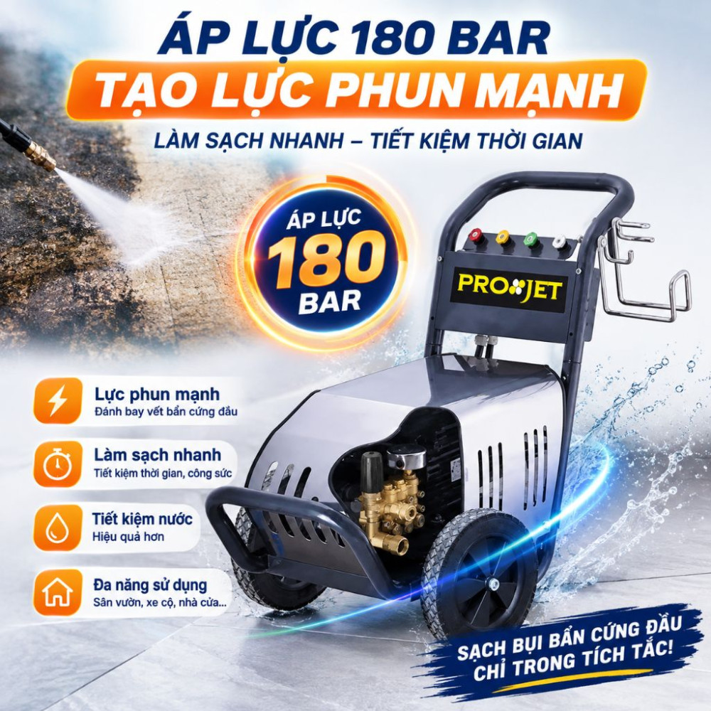 Máy rửa xe cao áp Projet P55-1518B3  - Hàng chính hãng