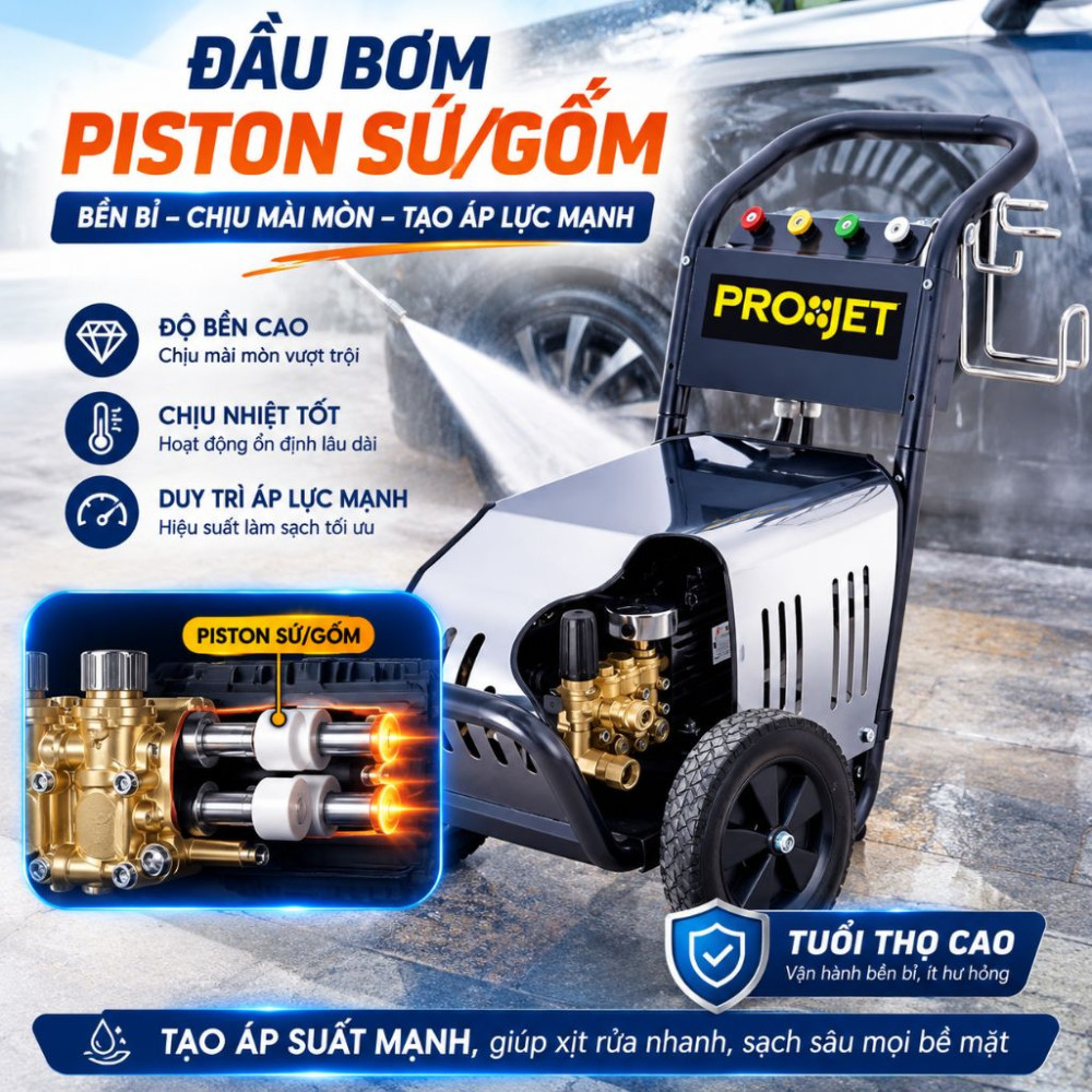 Máy rửa xe cao áp Projet P55-1518B3  - Hàng chính hãng