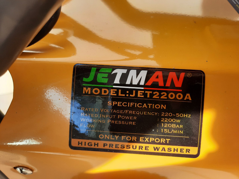 Thông số kĩ thuật của máy rửa xe cao áp Jetman JM2200A  
