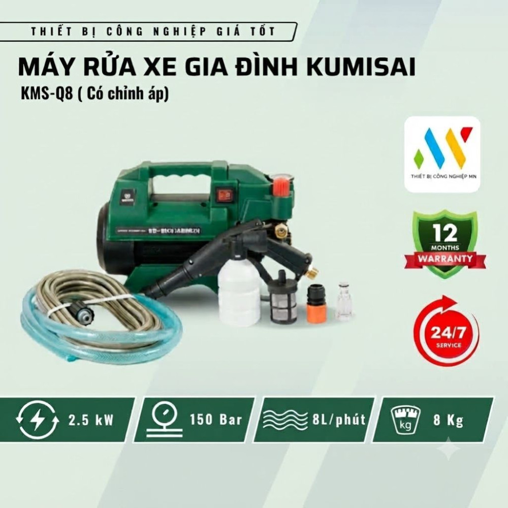 Máy rửa xe gia đình Kumisai KMS-Q8 - Hàng chính hãng