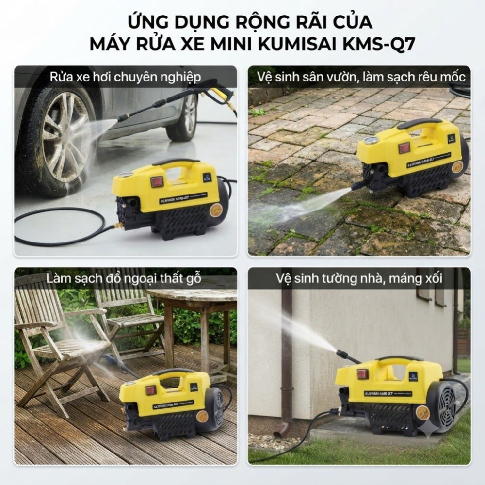 Máy rửa xe mini Kumisai KMS-Q7 - Hàng chính hãng