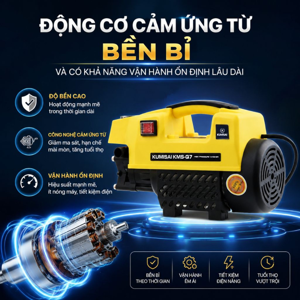 Máy rửa xe mini Kumisai KMS-Q7 - Hàng chính hãng