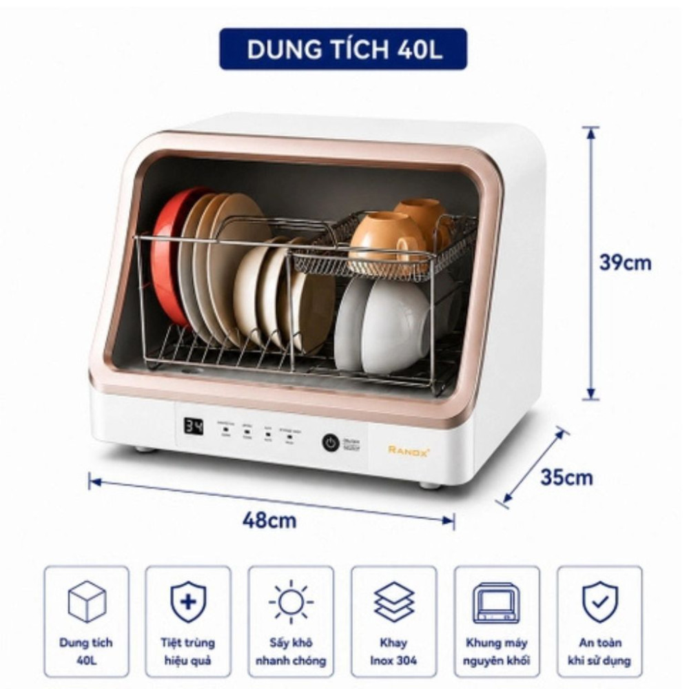 Máy sấy bát Ranox RN168 - Hàng chính hãng