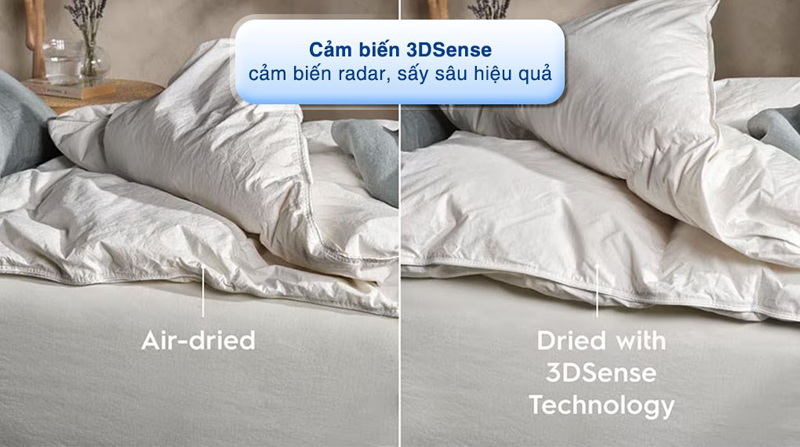 Cảm biến 3DSense giúp điều chỉnh thời gian sấy phù hợp