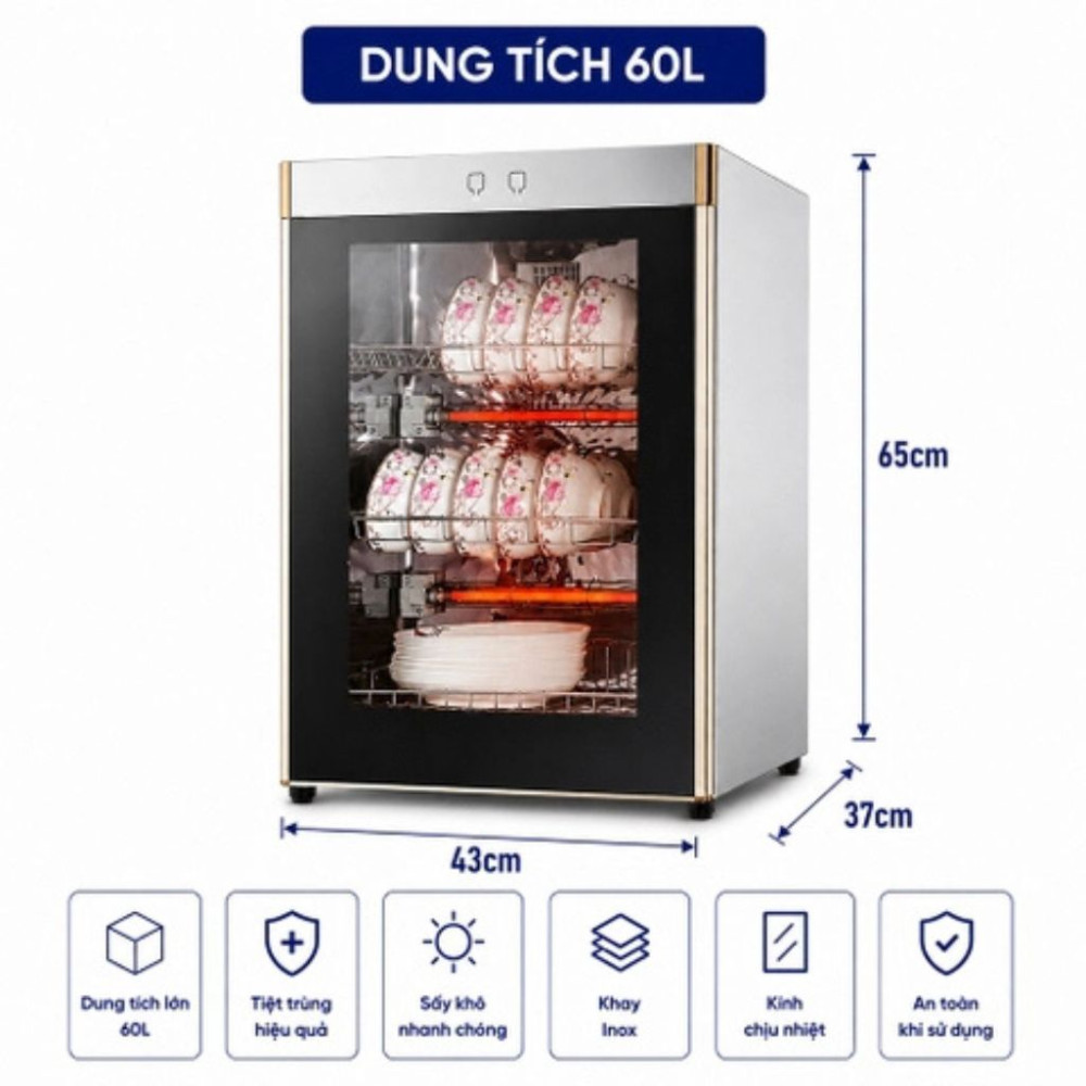 Tủ sấy chén bát Ranox ZTP-60 - Hàng chính hãng