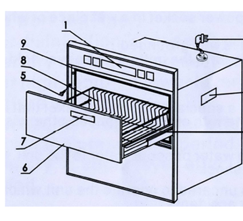 thiết kế máy sấy chén âm tủ kệ Sakura Q 7690L