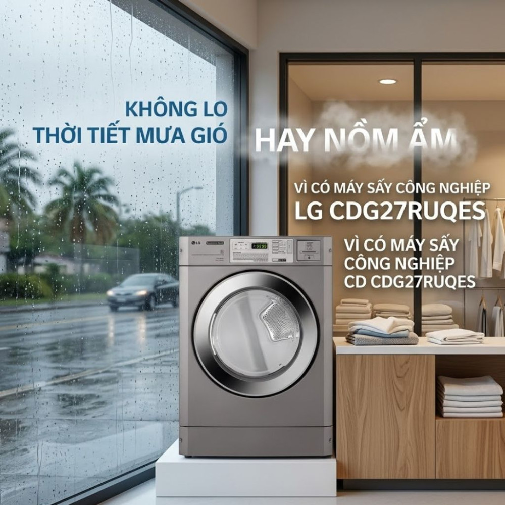 Máy sấy công nghiệp LG Giant 10Kg CDG27RUQES - Hàng chính hãng