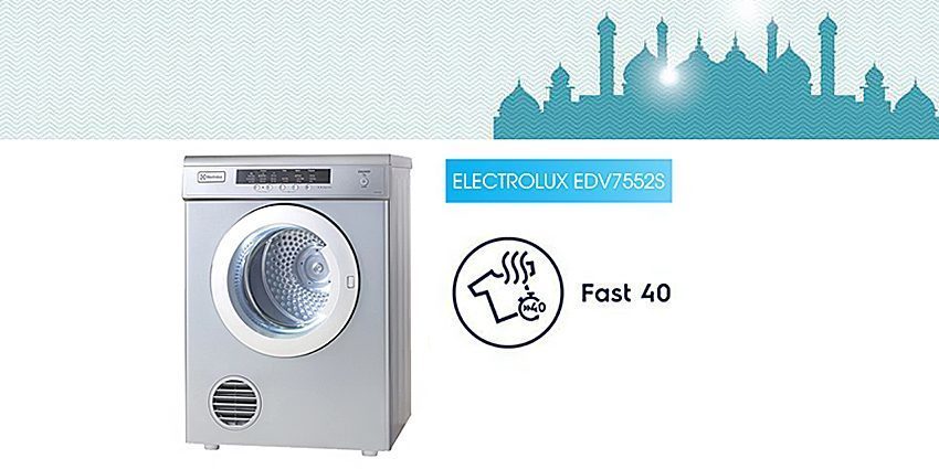 Tính năng Fast 40 của máy sấy Electrolux EDV-7552S