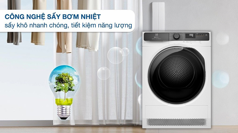 Sấy khô nhanh chóng với công nghệ sấy thông hơi.