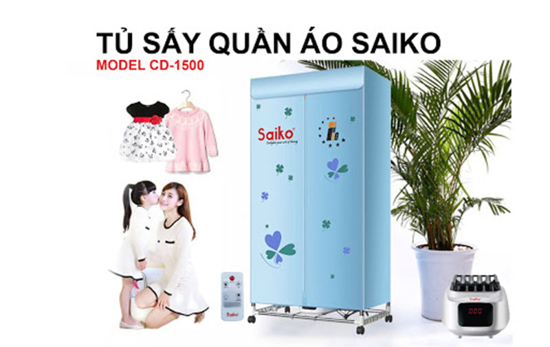 Chức năng của máy sấy quần áo Saiko CD-1500