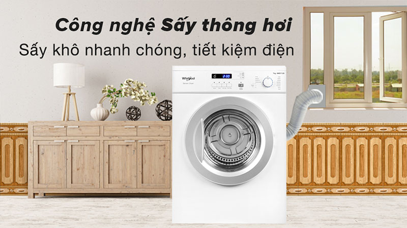 Công nghệ sấy của Máy sấy thông hơi Whirlpool 7 kg AWD712S2