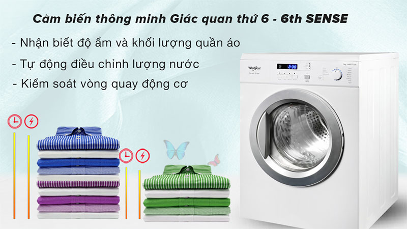 Cảm biến của Máy sấy thông hơi Whirlpool 7 kg AWD712S2