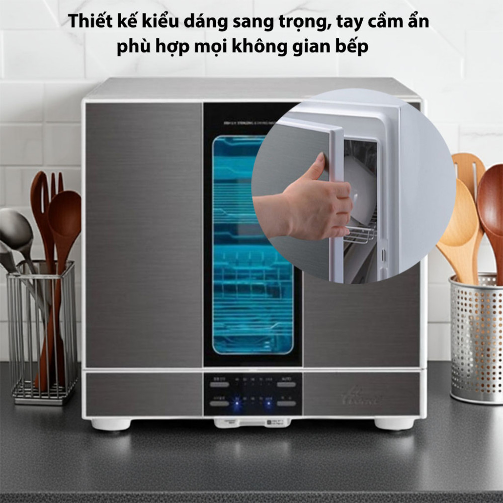 Máy sấy tiệt trùng bát đũa Hanil Hud-8300DS thiết kế sang trọng, chất liệu bền đẹp