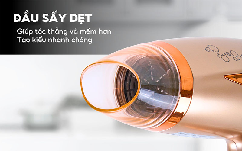 Thiết kế đầu sấy của Máy sấy tóc Hasuka HSK-126