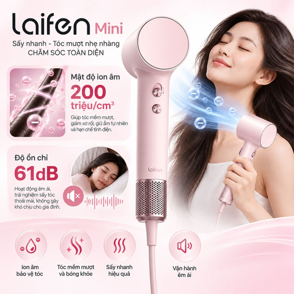 Máy sấy tóc Laifen Mini - Hàng chính hãng