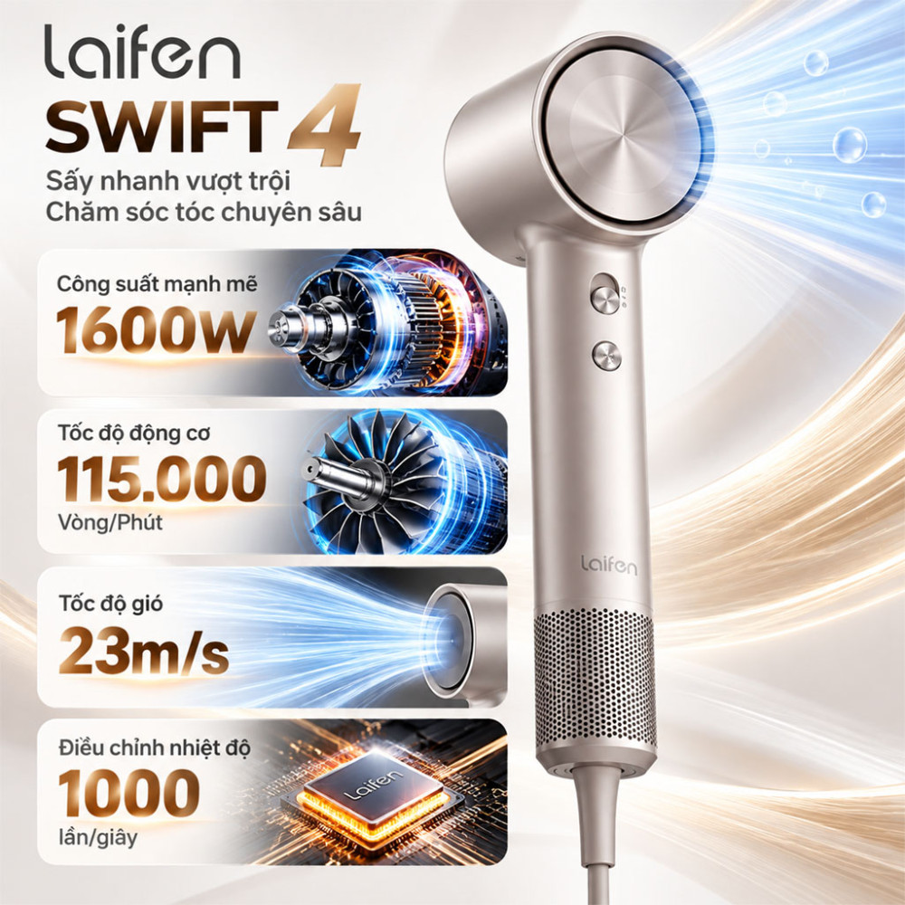 Máy sấy tóc Laifen SWIFT 4 - Hàng chính hãng