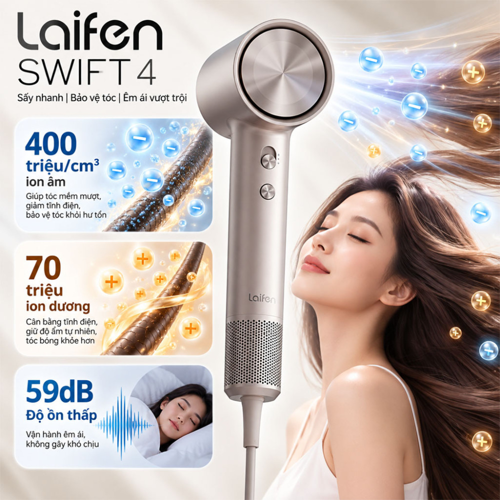 Máy sấy tóc Laifen SWIFT 4 - Hàng chính hãng