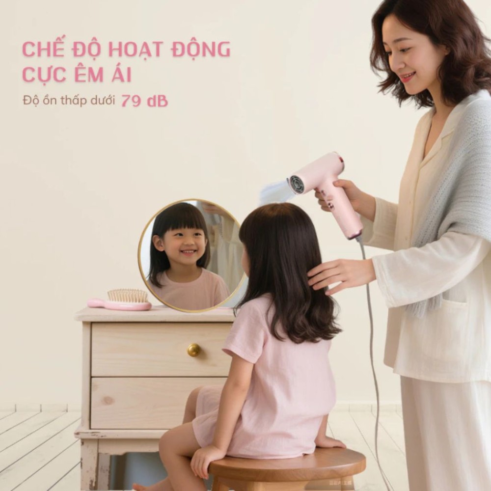 Máy sấy tóc mini tốc độ cao Shimono SM-HD06 - Hàng chính hãng