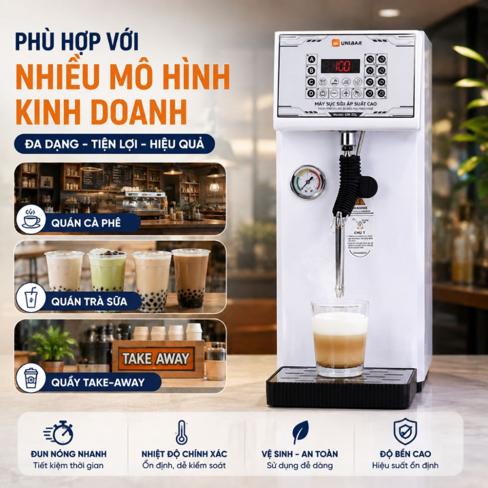 Máy sục sữa áp suất cao Unibar UBS-133 - Hàng chính hãng