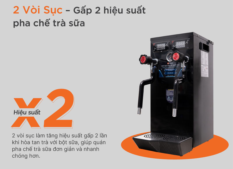 Máy sục sữa áp suất cao Unibar UBS-2VS