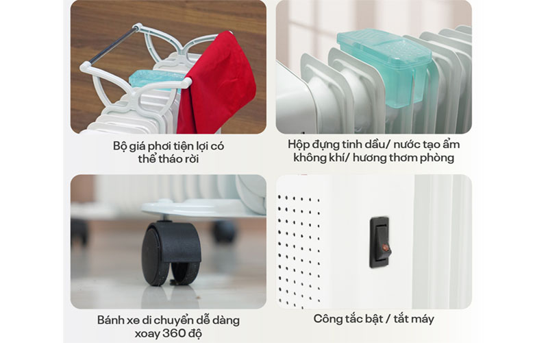Thiết kế của Máy sưởi dầu Fujihome OH8615