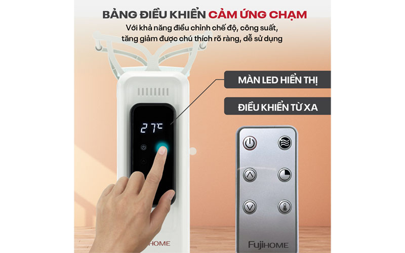 Điều khiển của Máy sưởi dầu Fujihome OH8615