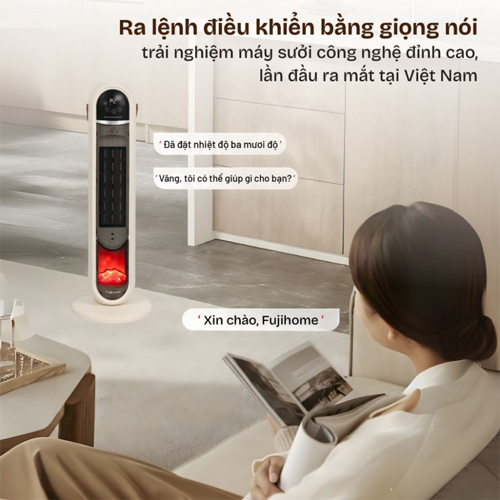 Quạt sưởi gốm Fujihome FH202 - Hàng chính hãng